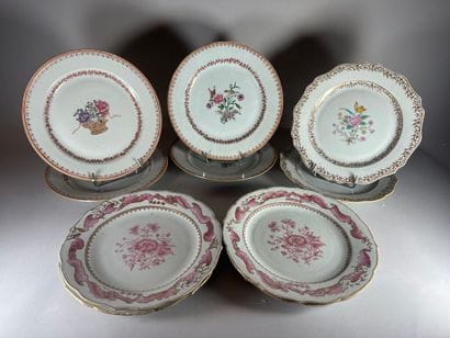 CHINA, Compagnie des Indes.
Set of 10 round...