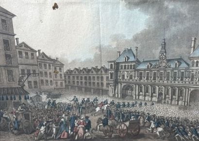 French Revolution. 
Paris, La Mairie. 
Lithograph...