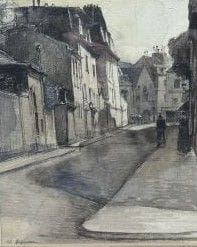 Charles HEYMAN (1881-1915)
Paris, rue Cuvier.
Watercolor...
