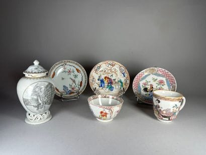 CHINA, Compagnie des Indes.
Porcelain lot...