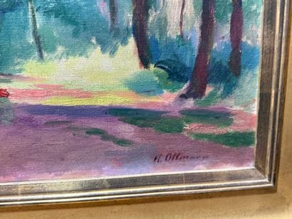 Henri OTTMANN (1877-1927)
Chemin en fôret.
Oil...