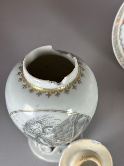 CHINA, Compagnie des Indes.
Porcelain lot...