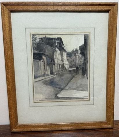 Charles HEYMAN (1881-1915)
Paris, rue Cuvier.
Watercolor...