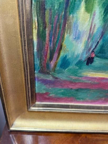 Henri OTTMANN (1877-1927)
Chemin en fôret.
Oil...