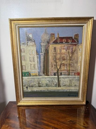 Jean VINAY (1907-1978)
Quays of the Seine.
Oil...