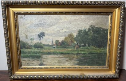 Fernand STIÉVENART (1862-1922)
Lake landscape...