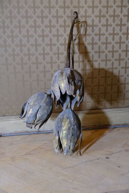 Petit lustre en à trois bras de lumière en...