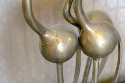 RENÉ BROISSAND (1928-2019).
Groupe en bronze,...