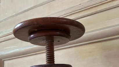Tabouret de piano en bois naturel à assise...
