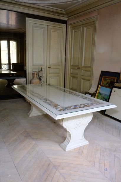 Grande table de salle à manger rectangulaire...