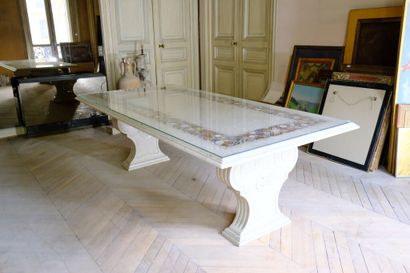 Grande table de salle à manger rectangulaire...
