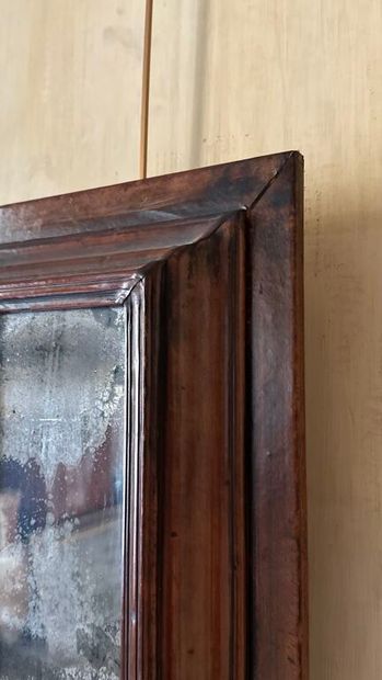 Miroir étroit dans un encadrement en bois...