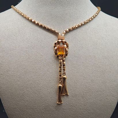 A 750‰ yellow gold necklace in the “négligé”...