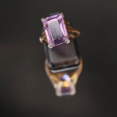 Ring in 750‰ rose gold and 950‰ platinum,...