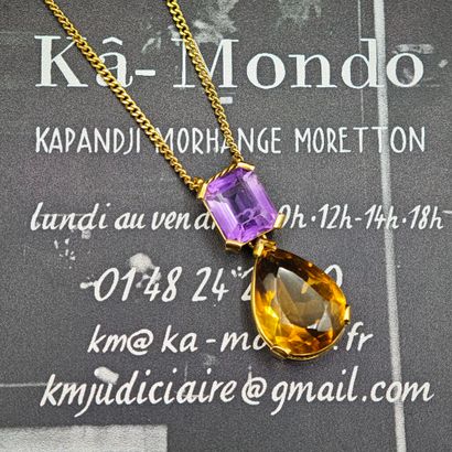 A 750‰ yellow gold pendant consisting of...