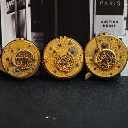 Set of seven 18th-century mechanical movements,...