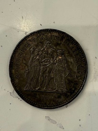 50-franc coin made of 900°/.. silver, Hercules...
