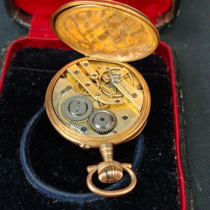 Pocket regulator in 750‰ yellow gold, white...