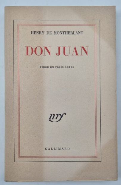 MONTHERLANT, Henry de. A collection of 7...