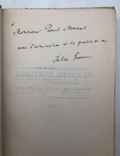 GREEN, Julien. Adrienne Mesurat.

First edition...