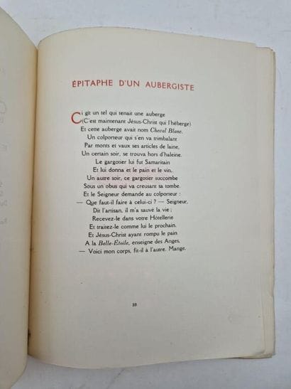 JAMMES, Francis, and BONFILS, Robert. Epitaphs.

First...