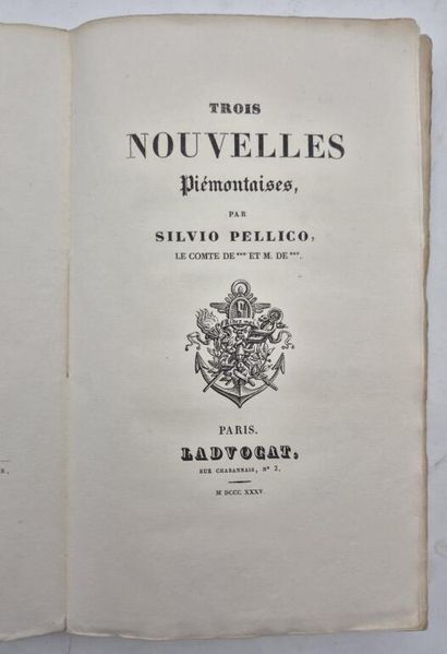 PELLICO, Silvio. Three Piedmontese Short...