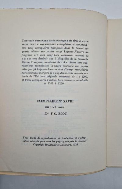 DAUDET, Léon. *Paris Vécu*.

Paris: Gallimard,...