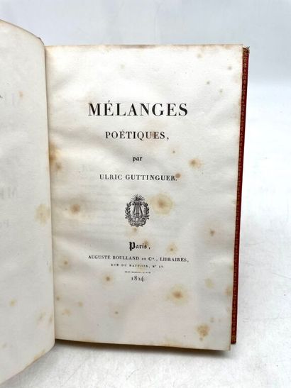 GUTTINGUER (Ulric). Poetic Miscellany.

First...