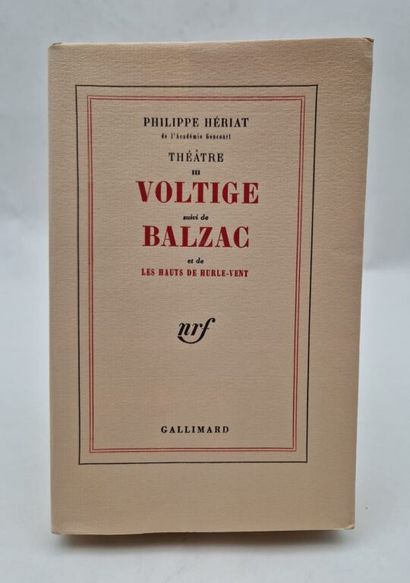 HERIAT, Philippe. Théâtre III. Voltige, followed...