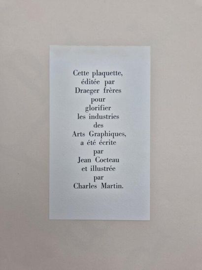 COCTEAU, Jean, and MARTIN, Charles. Cherish...