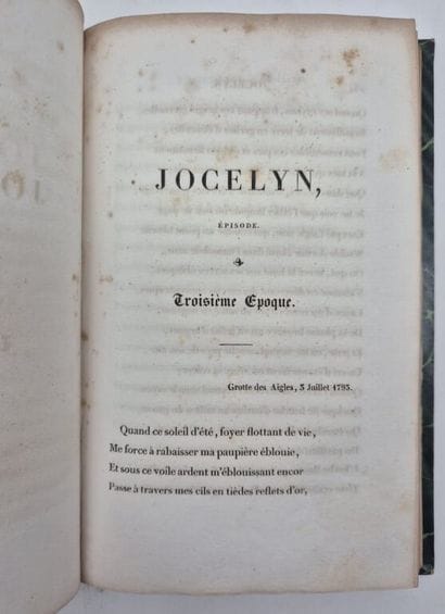 LAMARTINE, Alphonse de. Jocelyn. Episode....