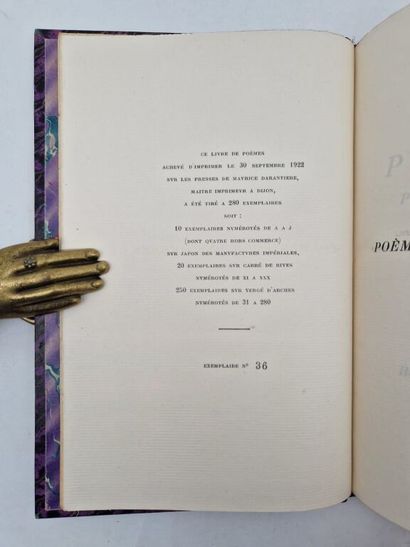 DUBECH, Lucien. Poems for the Shadows.

Paris,...