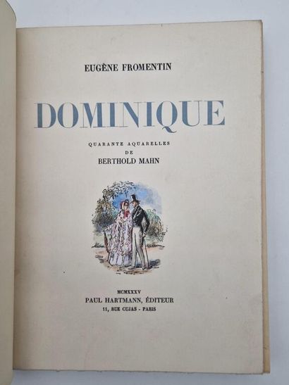 FROMENTIN, Eugène and MAHN, Berthold. Dominique.



An...
