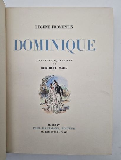 FROMENTIN, Eugène and MAHN, Berthold. Dominique.



An...