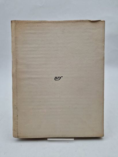 VALERY, Paul. *Variété*.

Paris, NRF, 1924.
In-4...