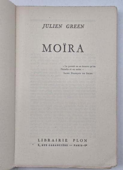 GREEN, Julien. A collection of 6 works, including...
