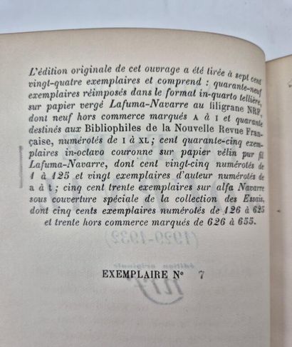 GIDE, André. A collection of 4 works, including...