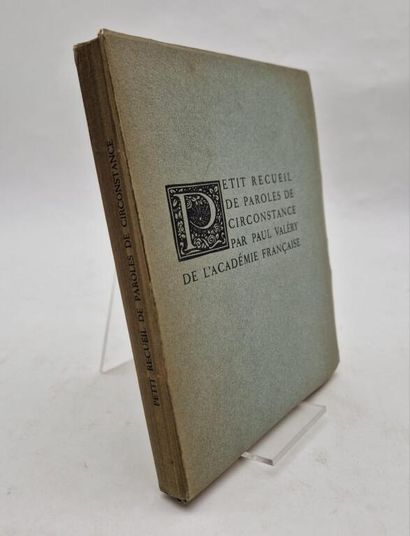 VALERY, Paul. A Small Collection of Occasional...