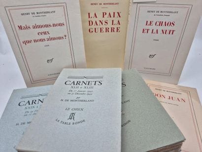 MONTHERLANT, Henry de. A collection of 7...