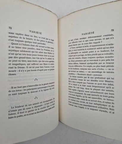 VALERY, Paul. *Variété*.

Paris, NRF, 1924.
In-4...