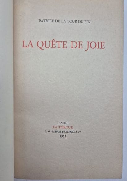 LA TOUR DU PIN, Patrice. *La Quête de la...