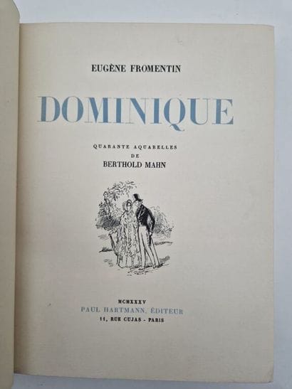 FROMENTIN, Eugène and MAHN, Berthold. Dominique.



An...