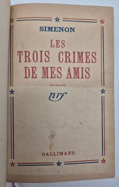 SIMENON, Georges. 36 titles, mostly first...