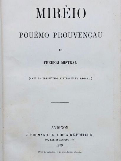 MISTRAL, Frédéric. *Miréio*, a Provençal...