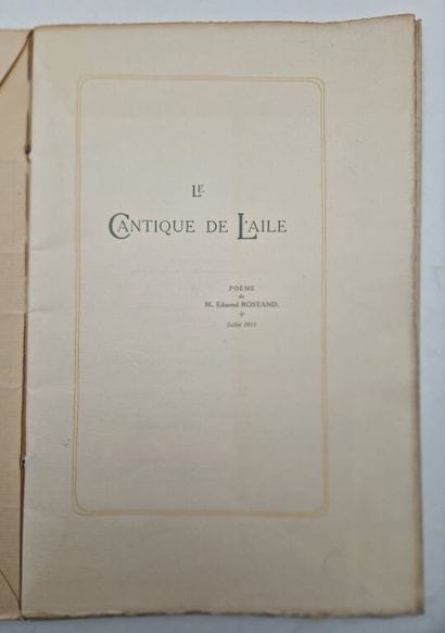 ROSTAND, Edmond. *Le Cantique de l'aile*.

A...