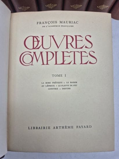 MAURIAC, François. Complete Works. Original...