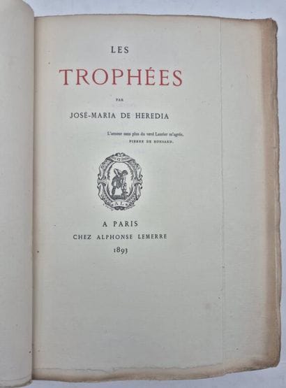 HEREDIA, José-Maria de. *Les Trophées*.

First...