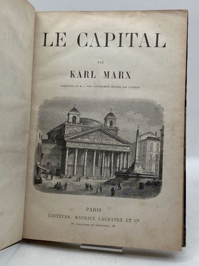 MARX, Karl. *Capital*.

First French edition,...