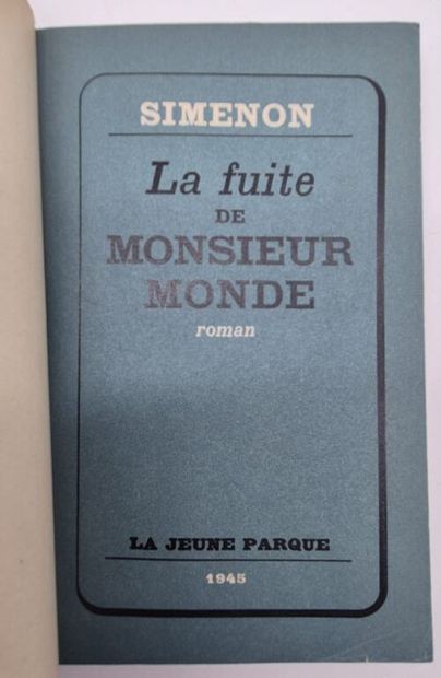 SIMENON, Georges. 36 titles, mostly first...