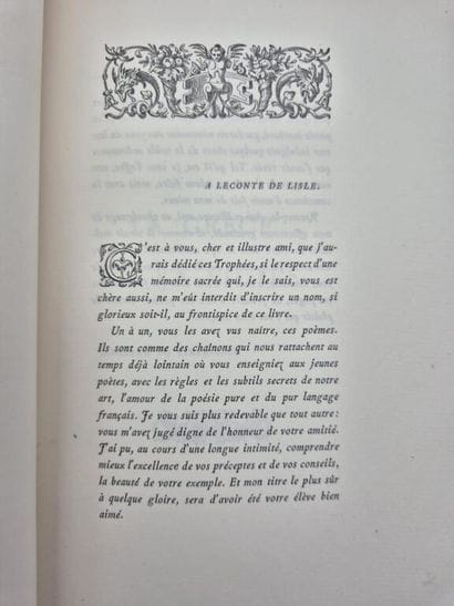 HEREDIA, José-Maria de. *Les Trophées*.

First...